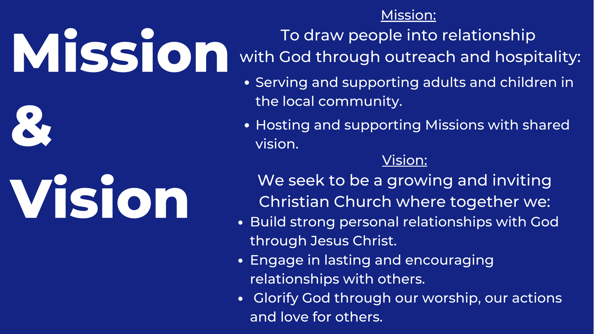 Mission & Vision – Union Presbyterian Church of Los Altos